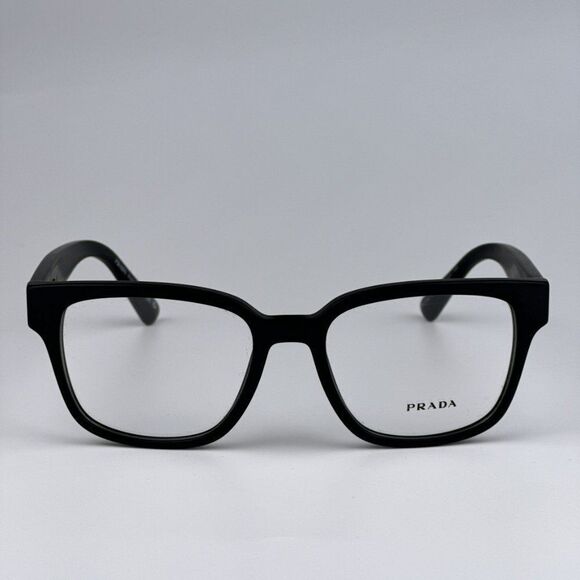NEW Prada PRA09V 12P1O1 Matte Black Square Unisex Eyeglasses VPR A09 - Picture 4 of 10